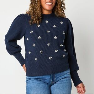 Liz Claiborne mock neck pullover sweater S